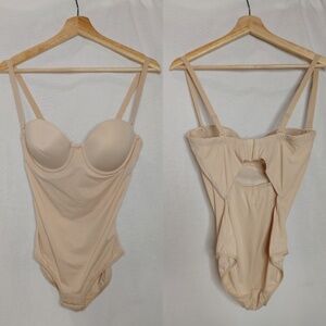 Maidenform Convertible Shaper‎ Built-in Bra Shapewear Beige Cream Dms108 36B